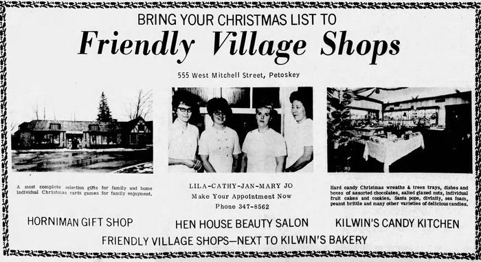 Friendly Village Shops - Dec 13 1966 Ad